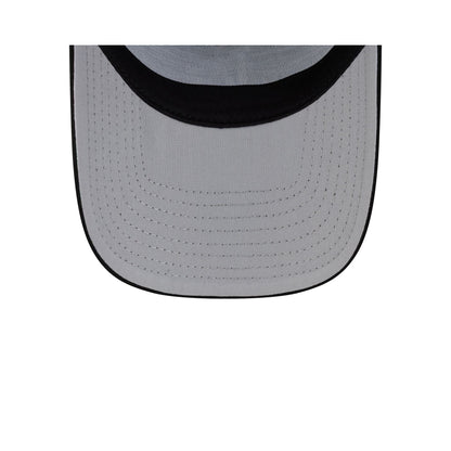 Los Angeles Dodgers Side Script Black 9FORTY A-Frame Trucker Hat