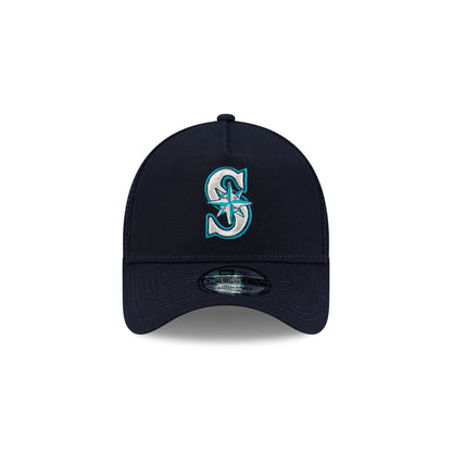 Seattle Mariners Side Script 9FORTY A-Frame Trucker Hat
