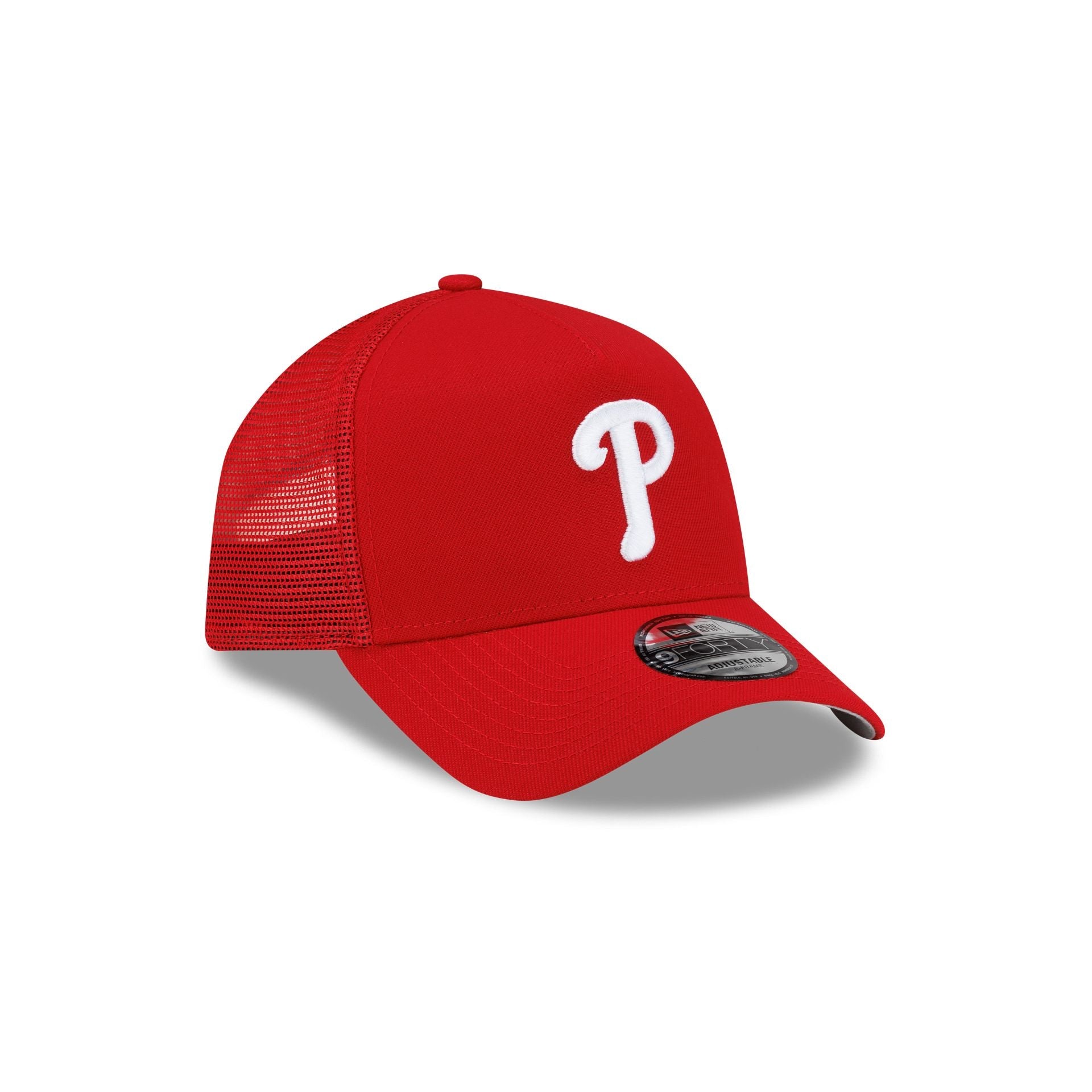 Philadelphia Phillies Side Script 9FORTY A-Frame Trucker Hat
