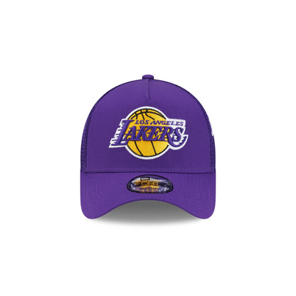 Los Angeles Lakers Side Script 9FORTY A-Frame Trucker Hat