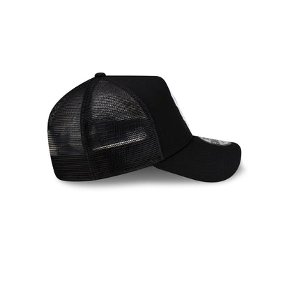 San Francisco Giants Side Script Black 9FORTY A-Frame Trucker Hat