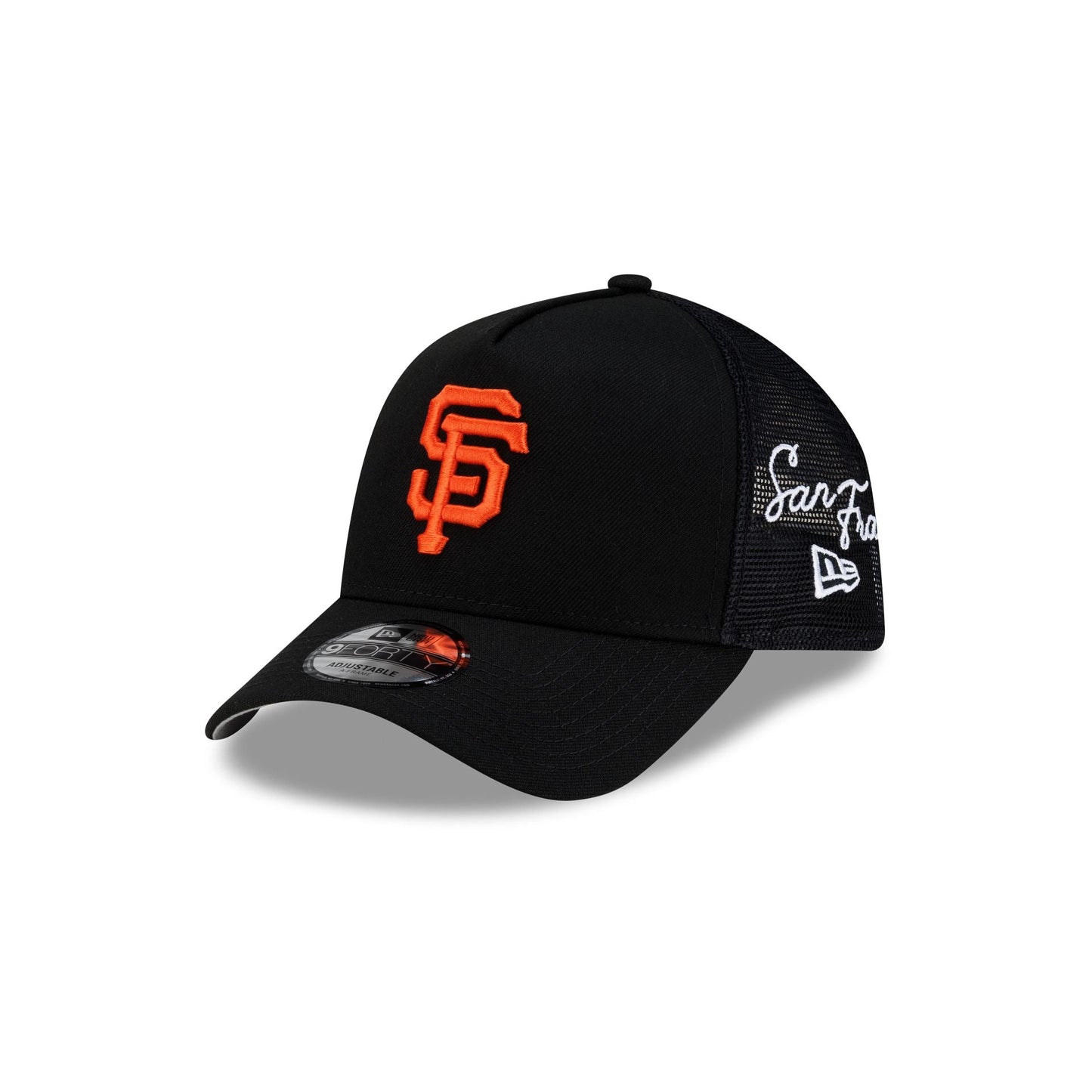 San Francisco Giants Side Script 9FORTY A-Frame Trucker Hat