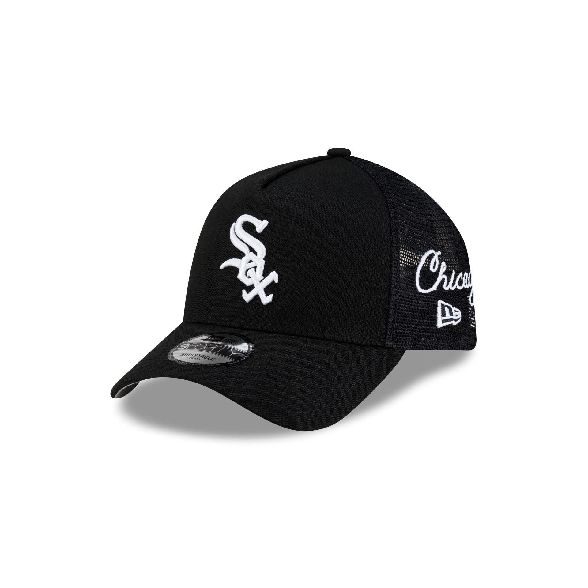 Chicago White Sox Side Script 9FORTY A-Frame Trucker Hat
