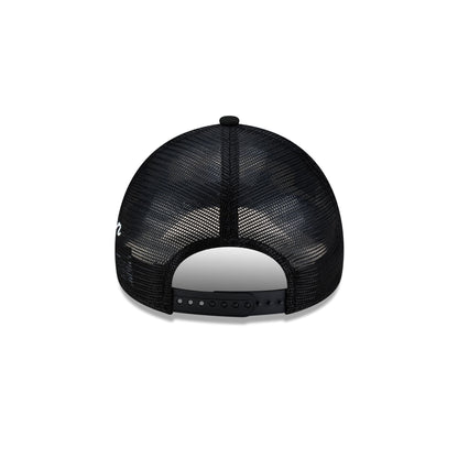 Houston Astros Side Script Black 9FORTY A-Frame Trucker Hat