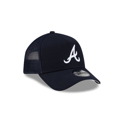 Atlanta Braves Side Script 9FORTY A-Frame Trucker Hat
