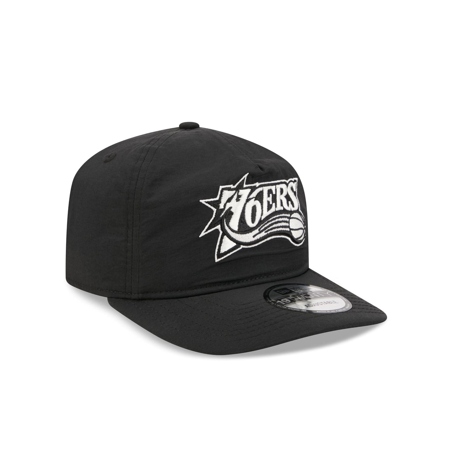 Philadelphia 76ers Black Nylon 19TWENTY Adjustable Hat