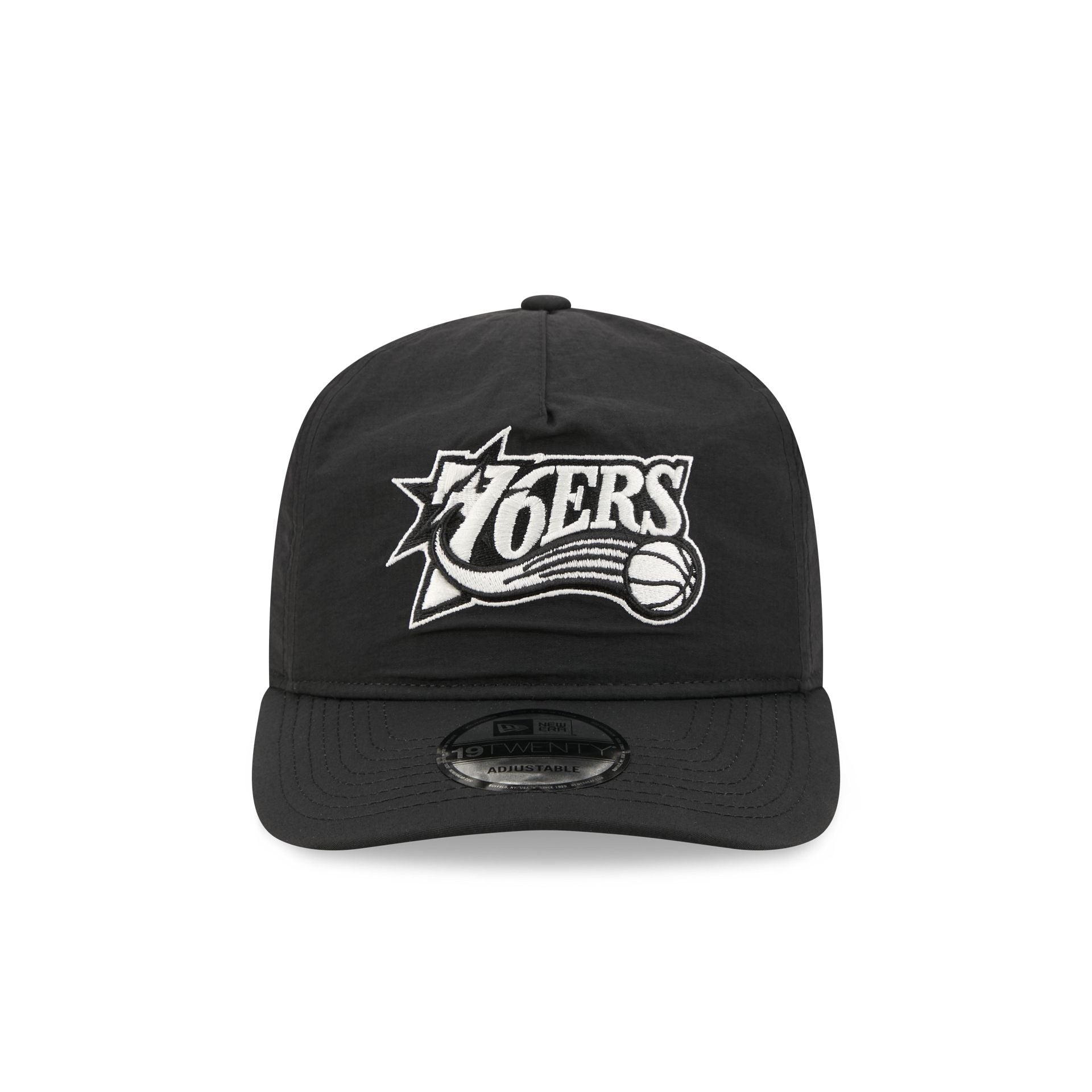 Philadelphia 76ers Black Nylon 19TWENTY Adjustable Hat