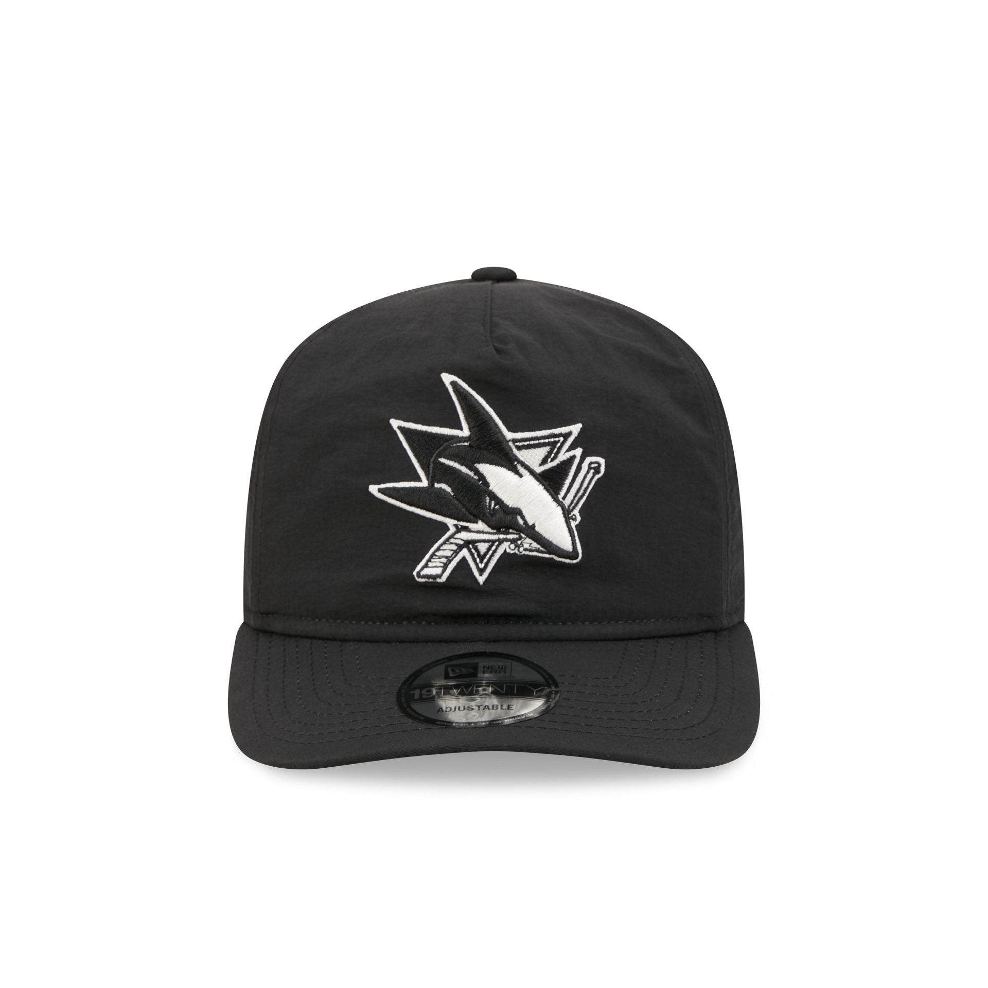 San Jose Sharks Black Nylon 19TWENTY Adjustable Hat