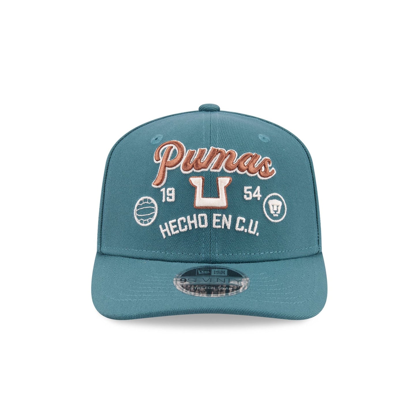 Pumas Scripts Green 9SEVENTY Stretch-Snap Hat