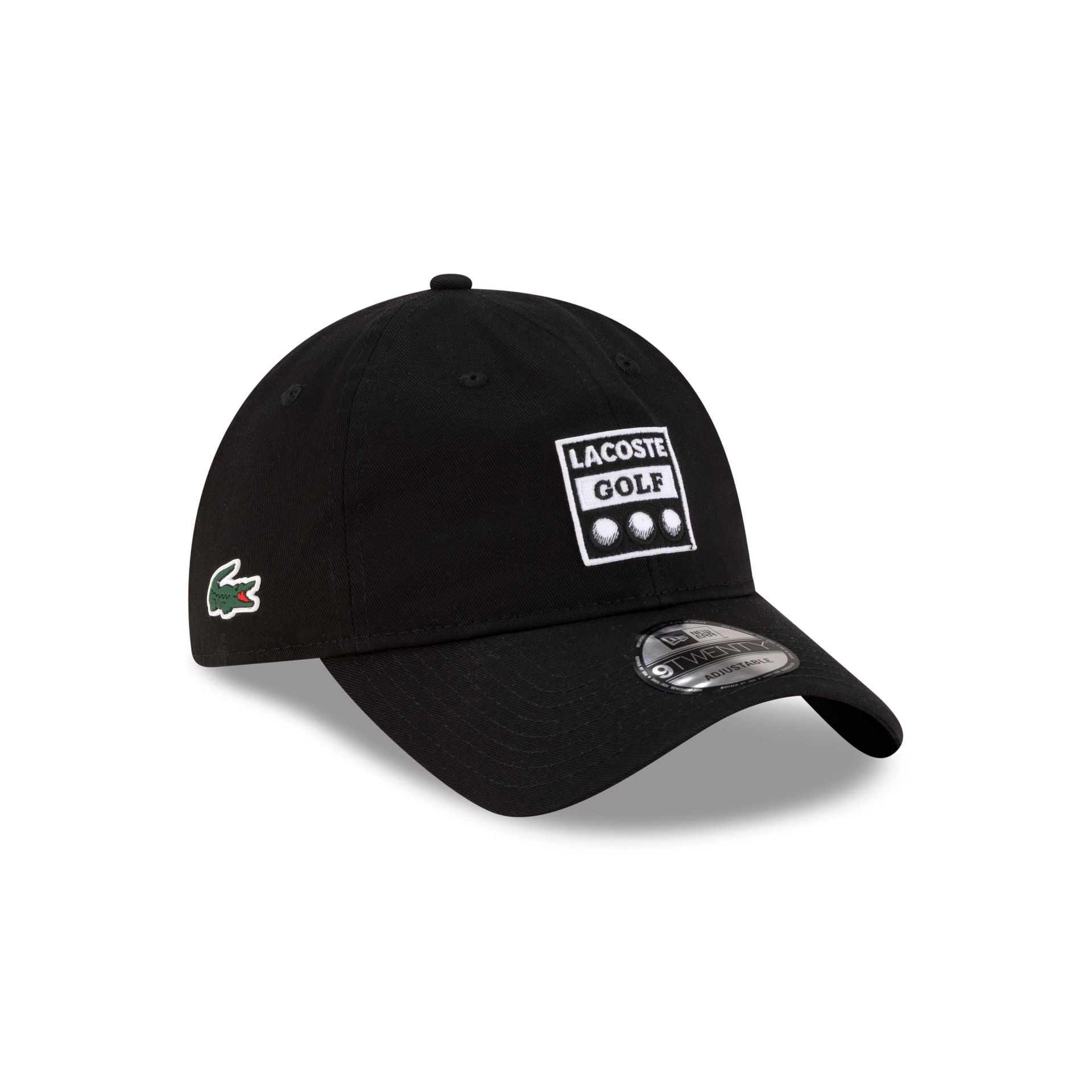 New Era Cap x Lacoste Ball Black 9TWENTY Adjustable Hat