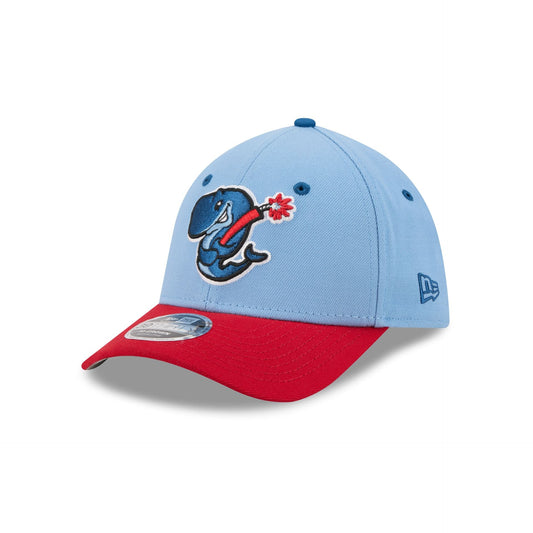 Eugene Emeralds Theme Night Light Blue 39THIRTY M-Crown Stretch Fit Hat