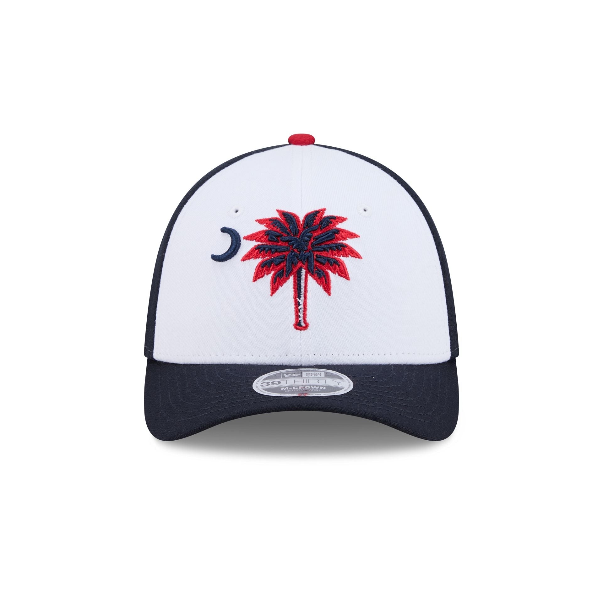 Myrtle Beach Pelicans Theme Night Navy 39THIRTY M-Crown Stretch Fit Hat