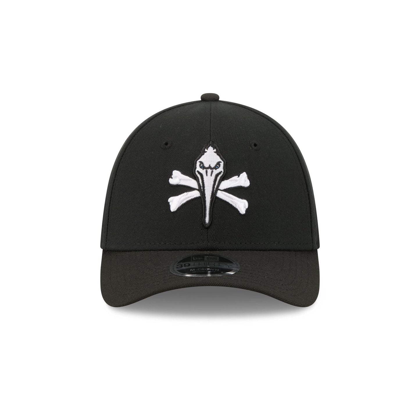 Myrtle Beach Pelicans Theme Night Black 39THIRTY M-Crown Stretch Fit Hat