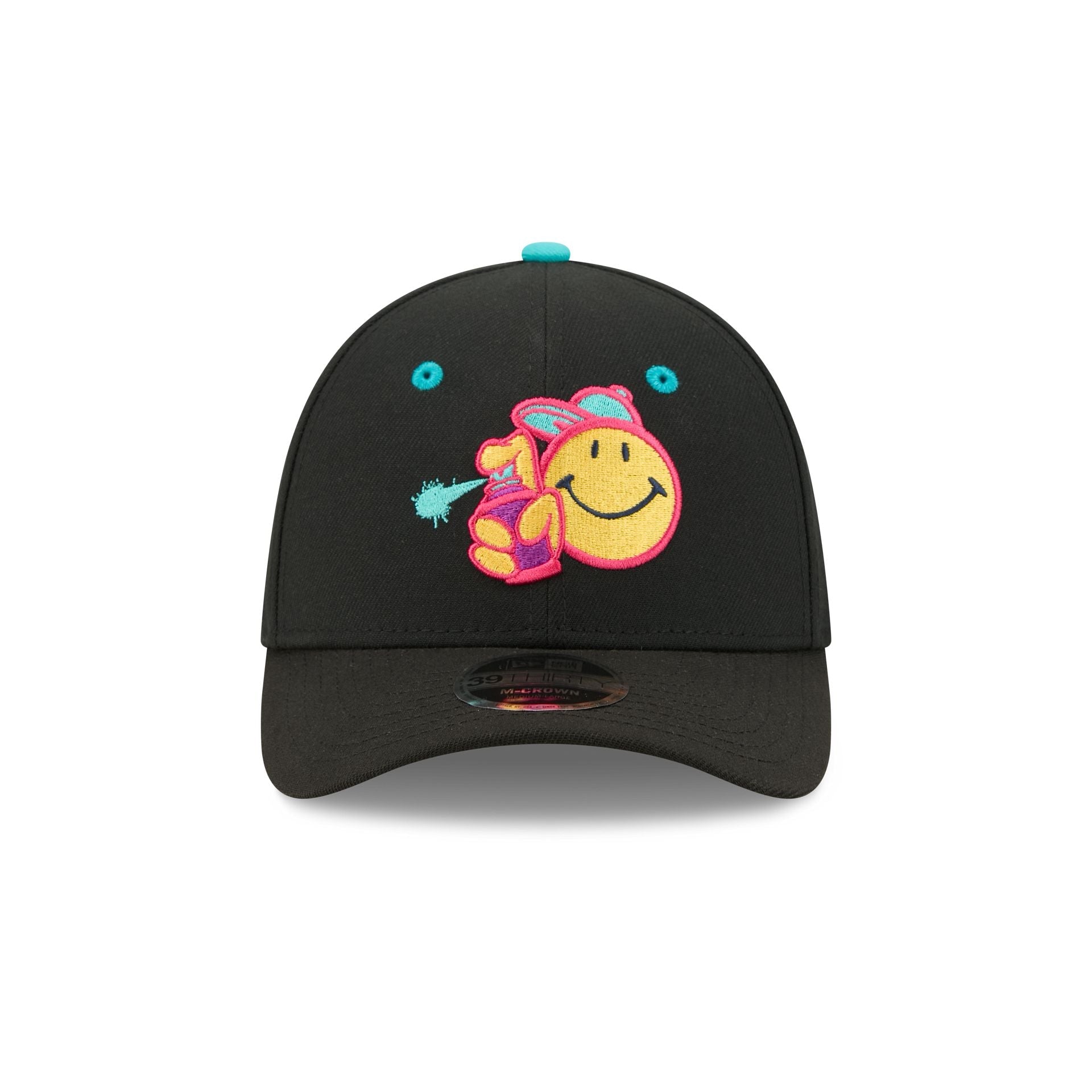 Worcester Red Sox Theme Night Black 39THIRTY M-Crown Stretch Fit Hat