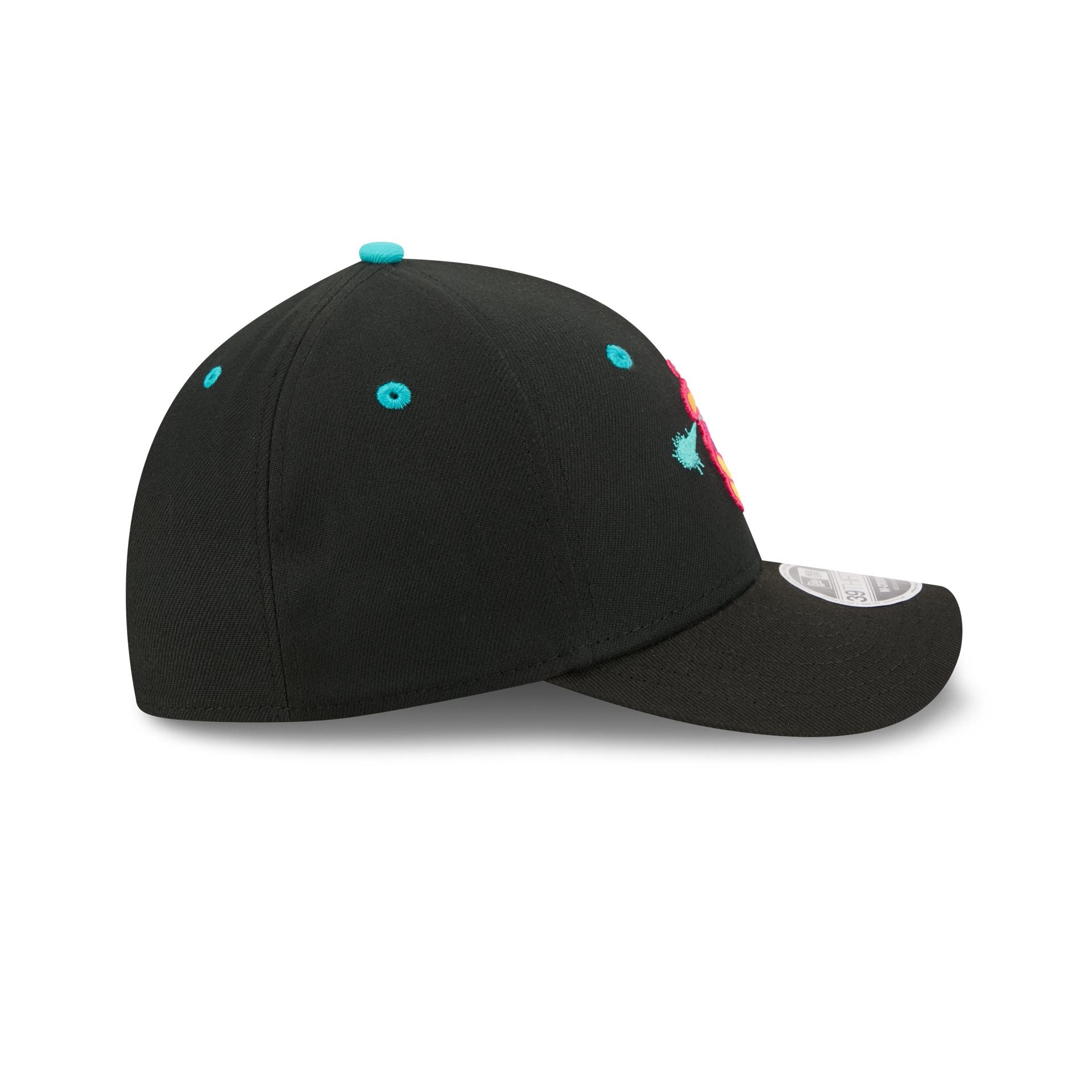 Worcester Red Sox Theme Night Black 39THIRTY M-Crown Stretch Fit Hat