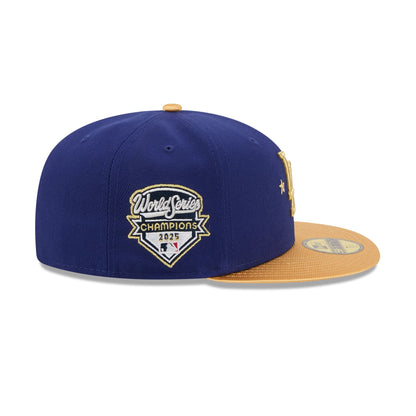 Los Angeles Dodgers Gold 2025 World Series Champions Sidepatch 59FIFTY Fitted Hat