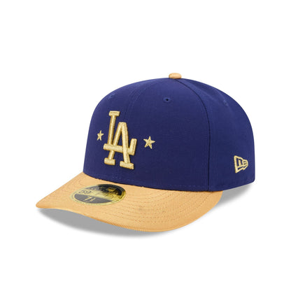 Los Angeles Dodgers Gold 2025 World Series Champions Sidepatch Low Profile 59FIFTY Fitted Hat