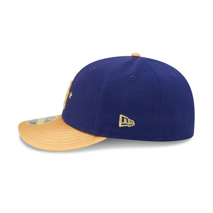 Los Angeles Dodgers Gold 2025 World Series Champions Sidepatch Low Profile 59FIFTY Fitted Hat
