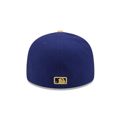 Los Angeles Dodgers Gold 2025 World Series Champions Sidepatch Low Profile 59FIFTY Fitted Hat