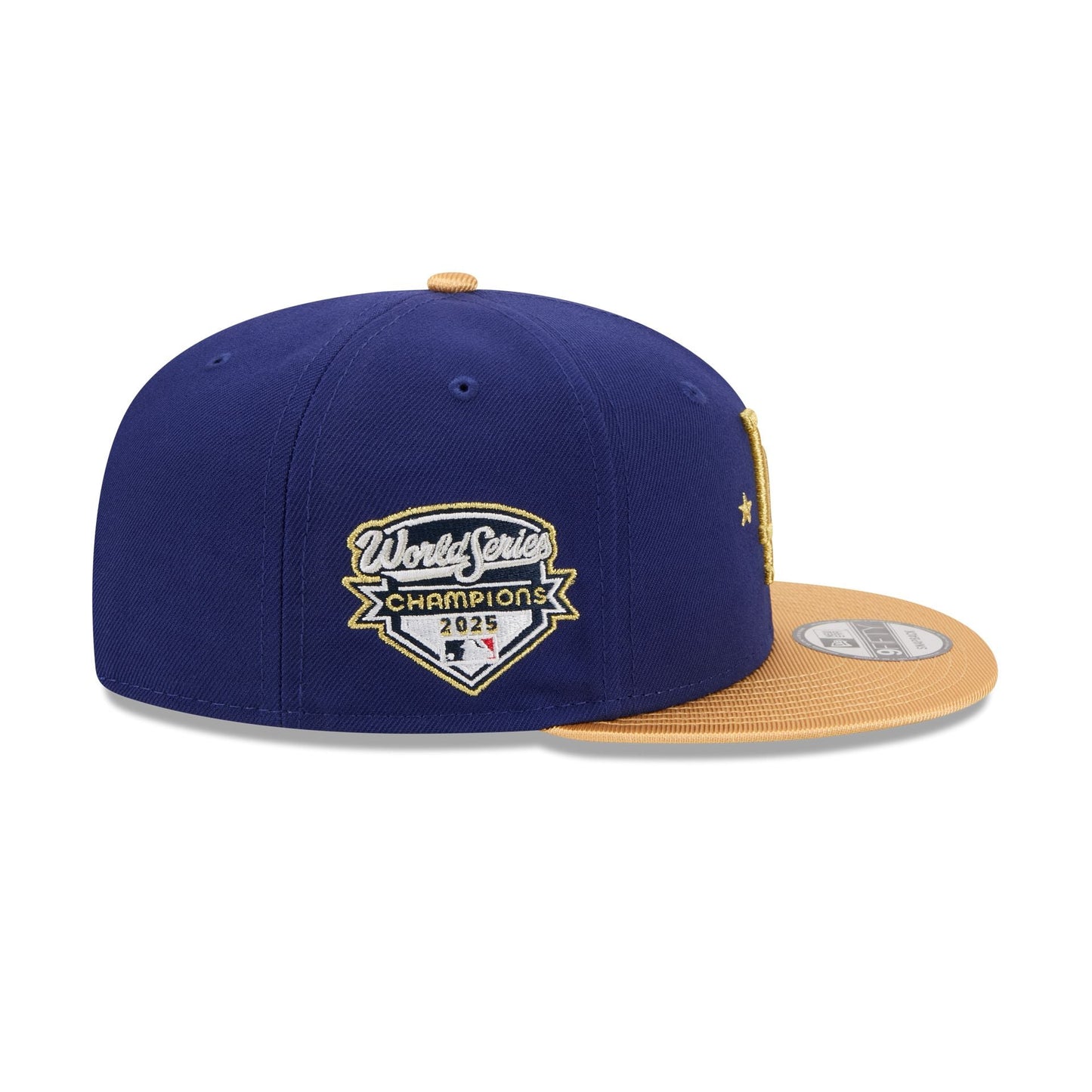 Los Angeles Dodgers Gold 2025 World Series Champions Sidepatch 9FIFTY Snapback Hat