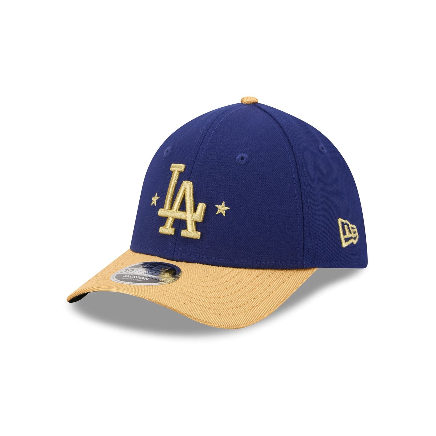 Los Angeles Dodgers Gold 2025 World Series Champions Sidepatch 39THIRTY M-Crown Stretch Fit Hat