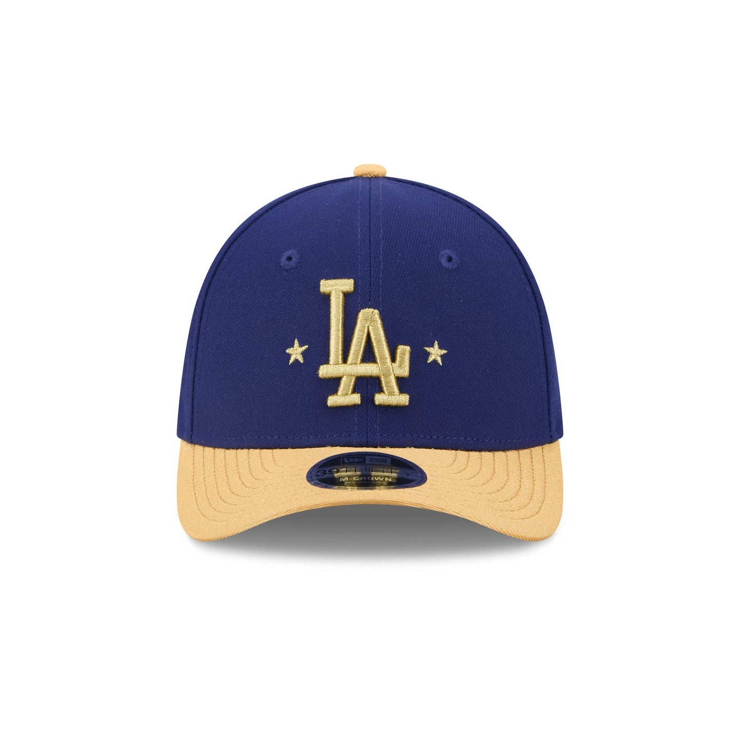 Los Angeles Dodgers Gold 2025 World Series Champions Sidepatch 39THIRTY M-Crown Stretch Fit Hat