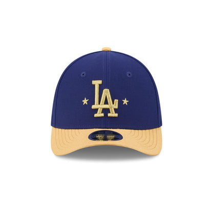 Los Angeles Dodgers Gold 2025 World Series Champions Sidepatch 39THIRTY M-Crown Stretch Fit Hat
