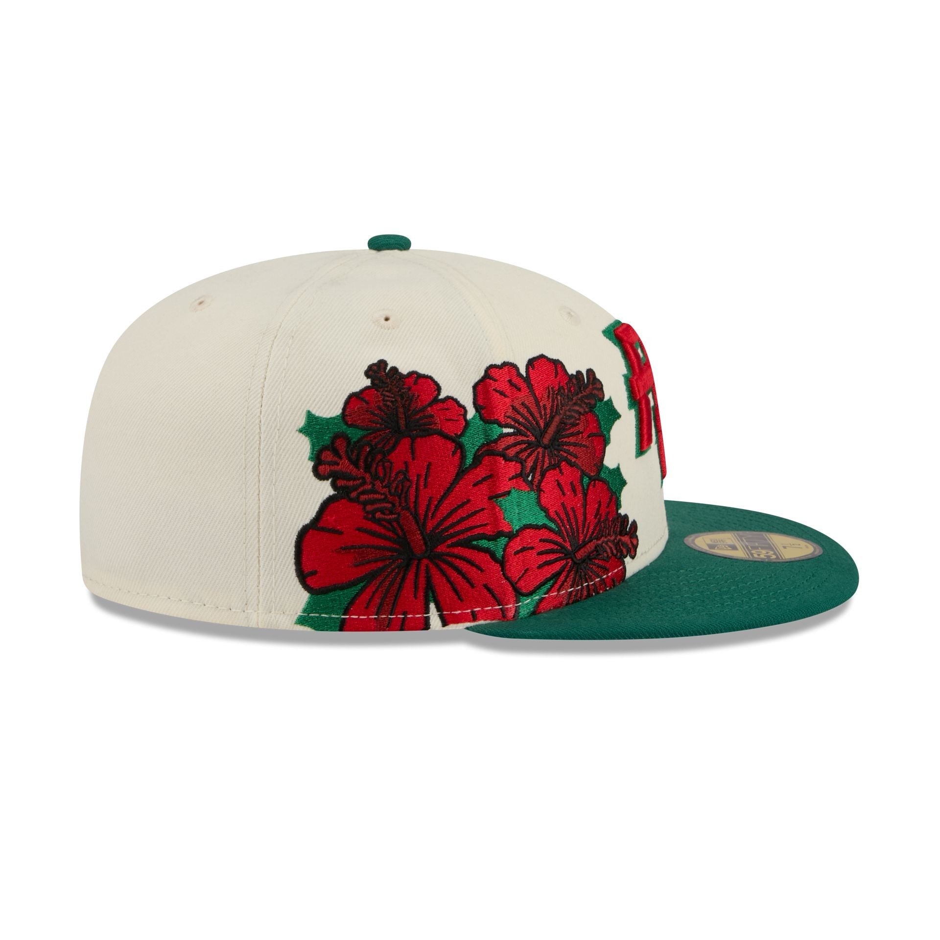 Puerto Rico Red Flower 59FIFTY Fitted Hat