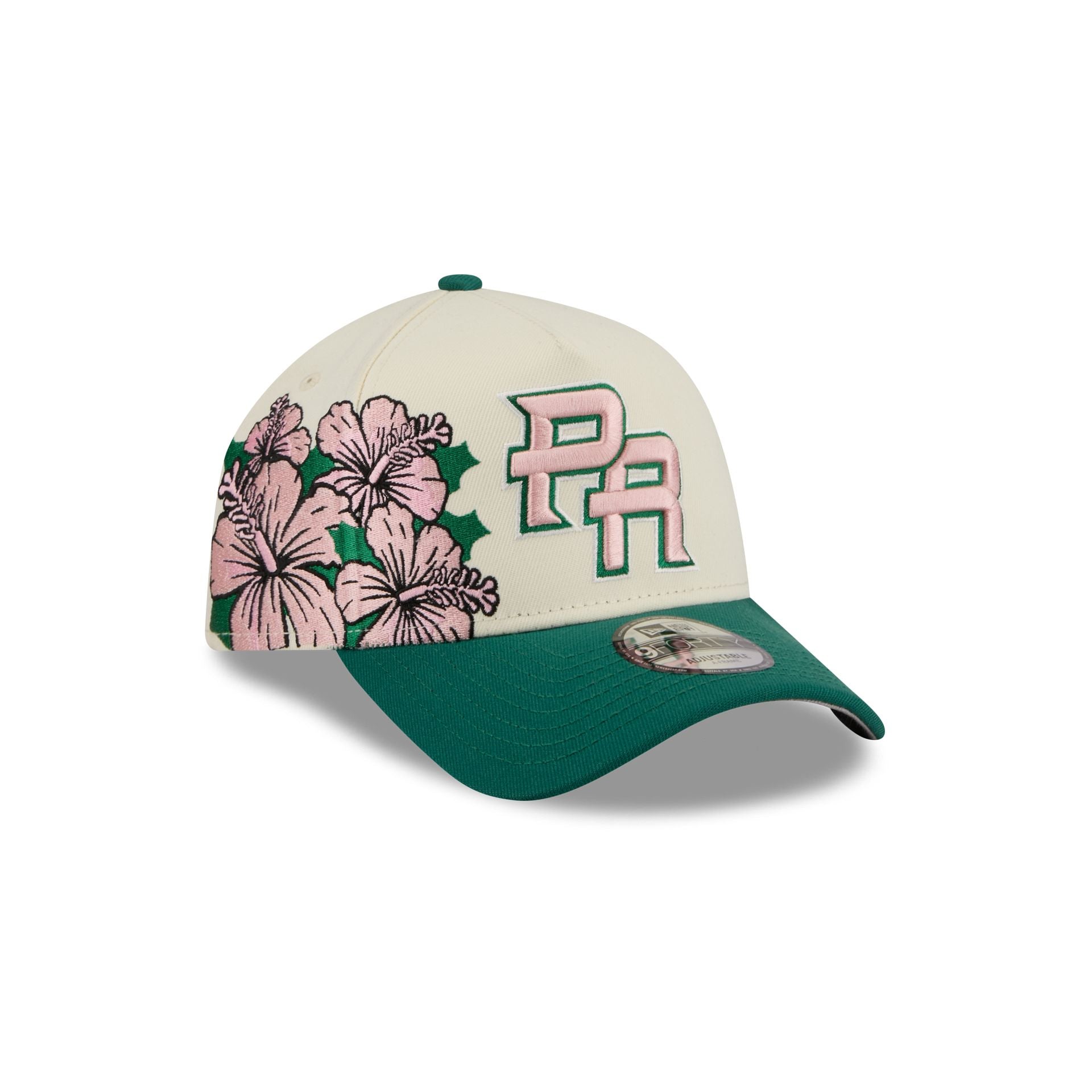 Puerto Rico Pink Flower 9FORTY A-Frame Snapback Hat