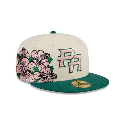 Puerto Rico Pink Flower 59FIFTY Fitted Hat
