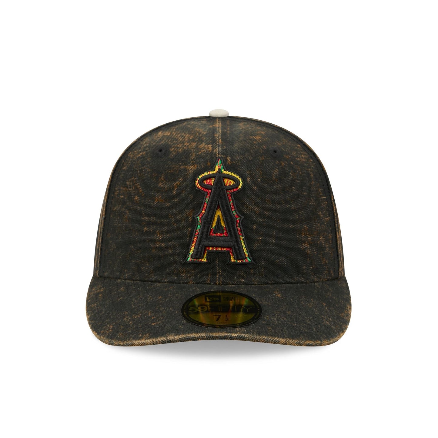 Just Caps Tie Dye Logo Los Angeles Angels 59FIFTY Fitted Hat