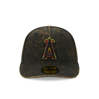 Just Caps Tie Dye Logo Los Angeles Angels 59FIFTY Fitted Hat