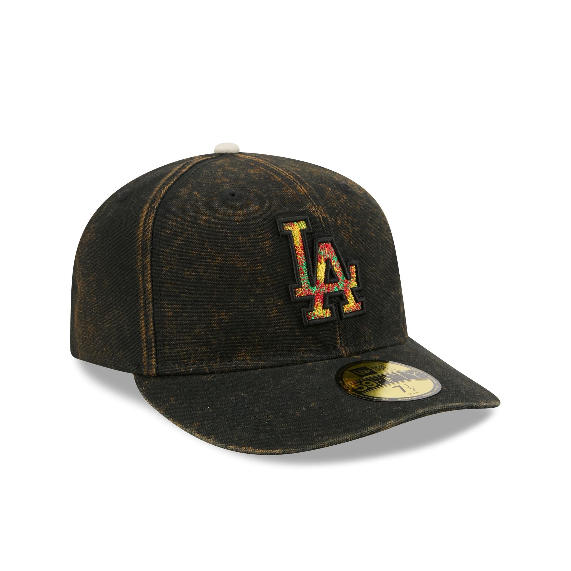 Just Caps Tie Dye Logo Los Angeles Dodgers 59FIFTY Fitted Hat