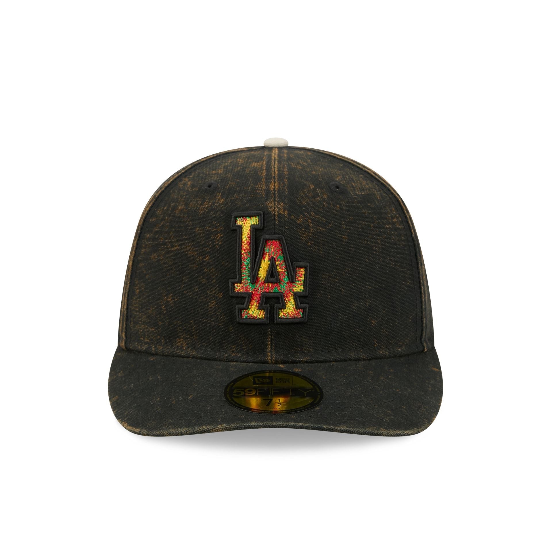 Just Caps Tie Dye Logo Los Angeles Dodgers 59FIFTY Fitted Hat