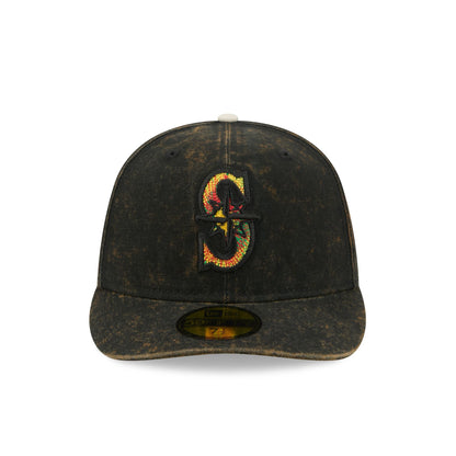 Just Caps Tie Dye Logo Seattle Mariners 59FIFTY Fitted Hat