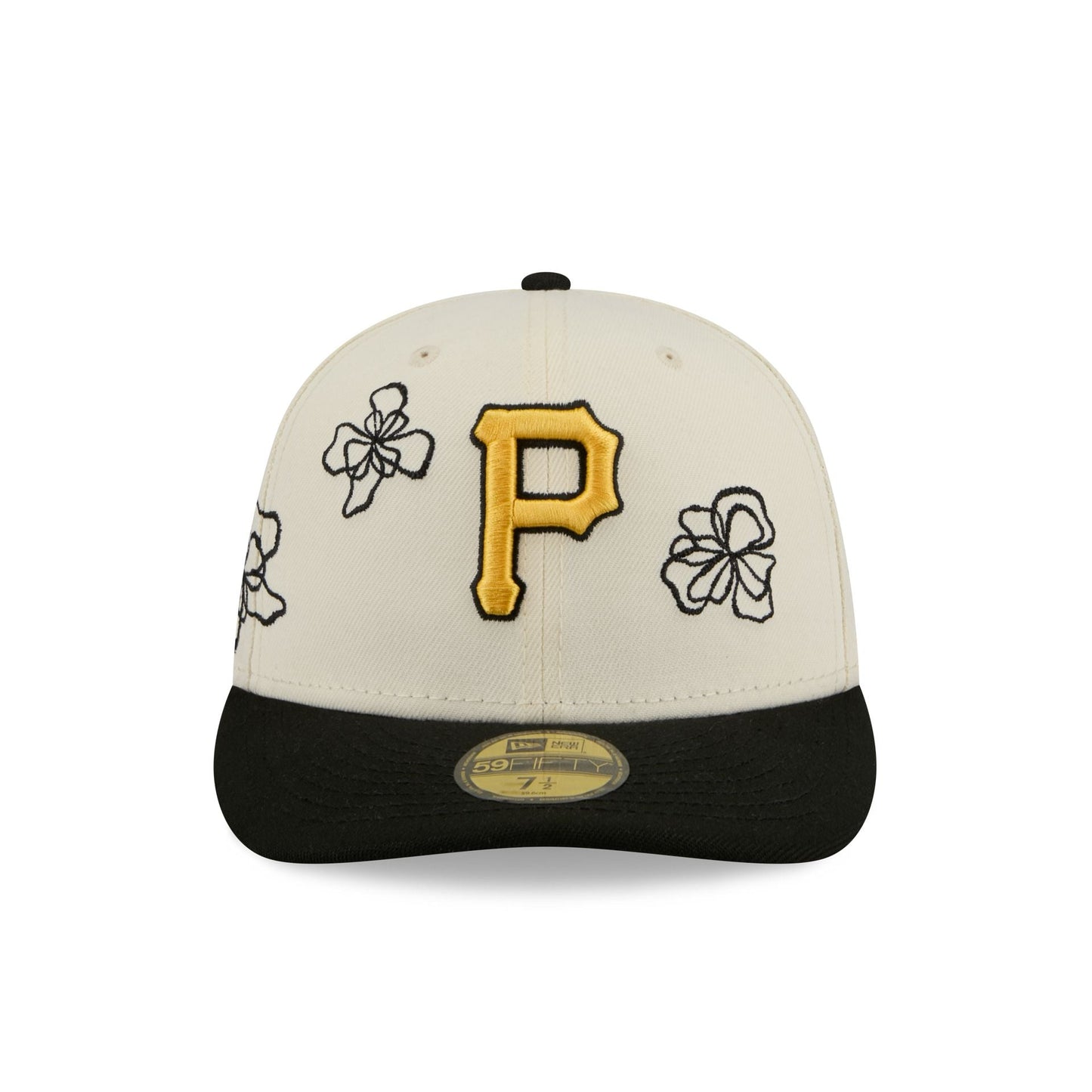 Pittsburgh Pirates Floral Outline 59FIFTY Fitted Hat