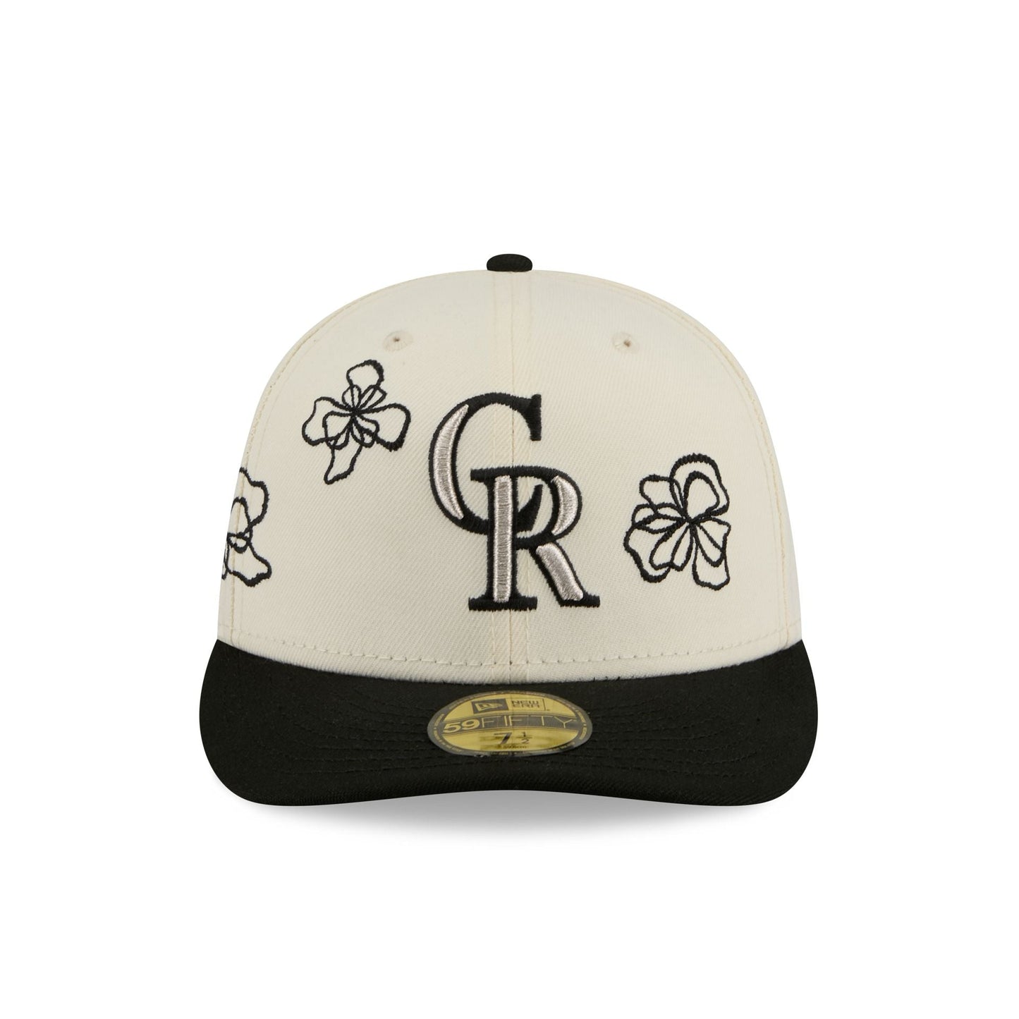Colorado Rockies Floral Outline 59FIFTY Fitted Hat