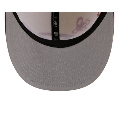 Cincinnati Reds Floral Outline 59FIFTY Fitted Hat