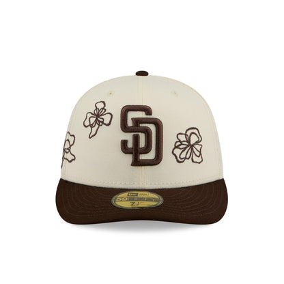 San Diego Padres Floral Outline 59FIFTY Fitted Hat
