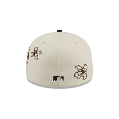 San Diego Padres Floral Outline 59FIFTY Fitted Hat