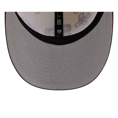 San Diego Padres Floral Outline 59FIFTY Fitted Hat