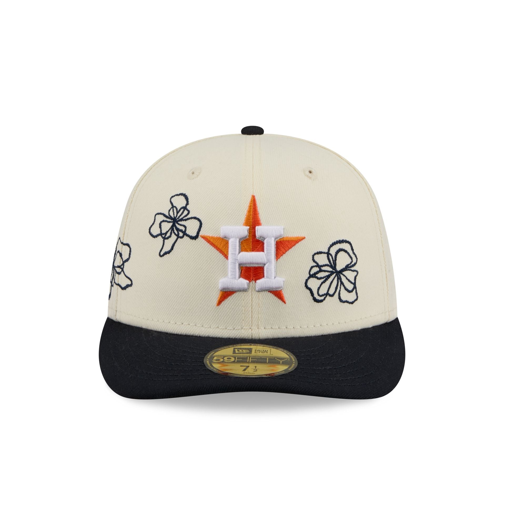 Houston Astros Floral Outline 59FIFTY Fitted Hat