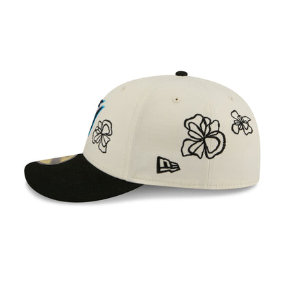 Miami Marlins Floral Outline 59FIFTY Fitted Hat