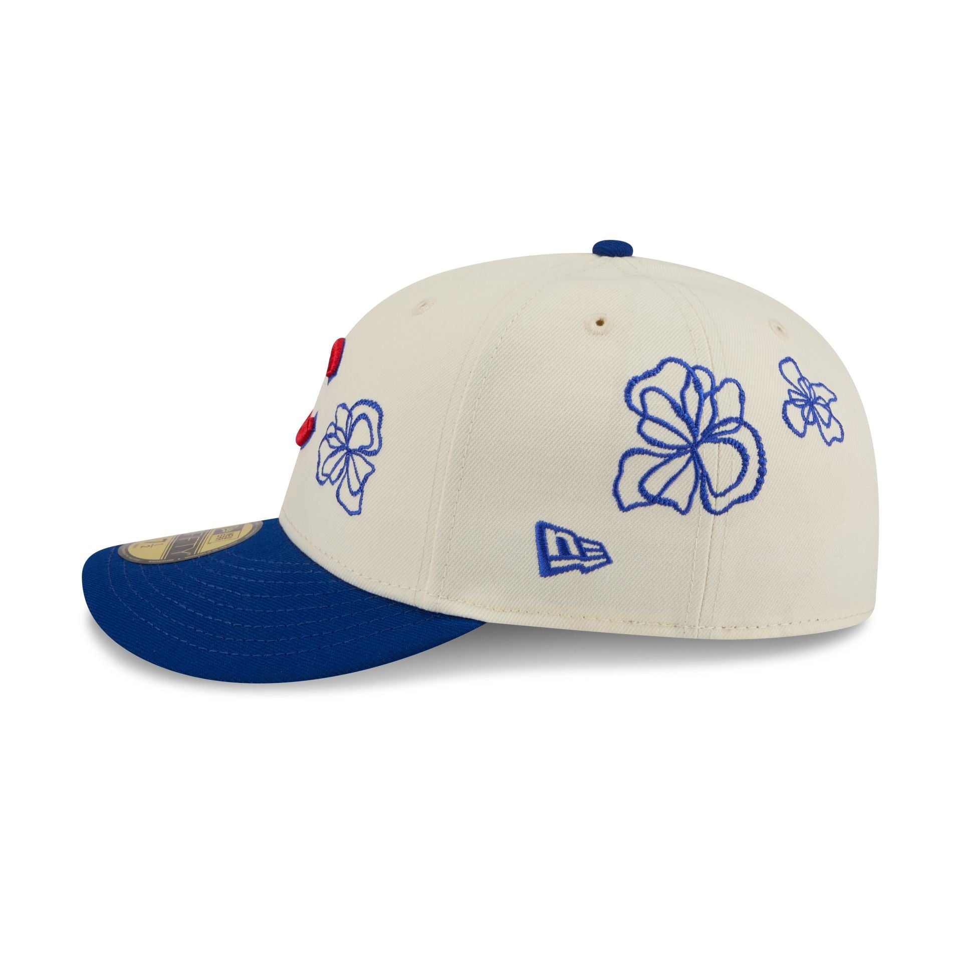 Chicago Cubs Floral Outline 59FIFTY Fitted Hat