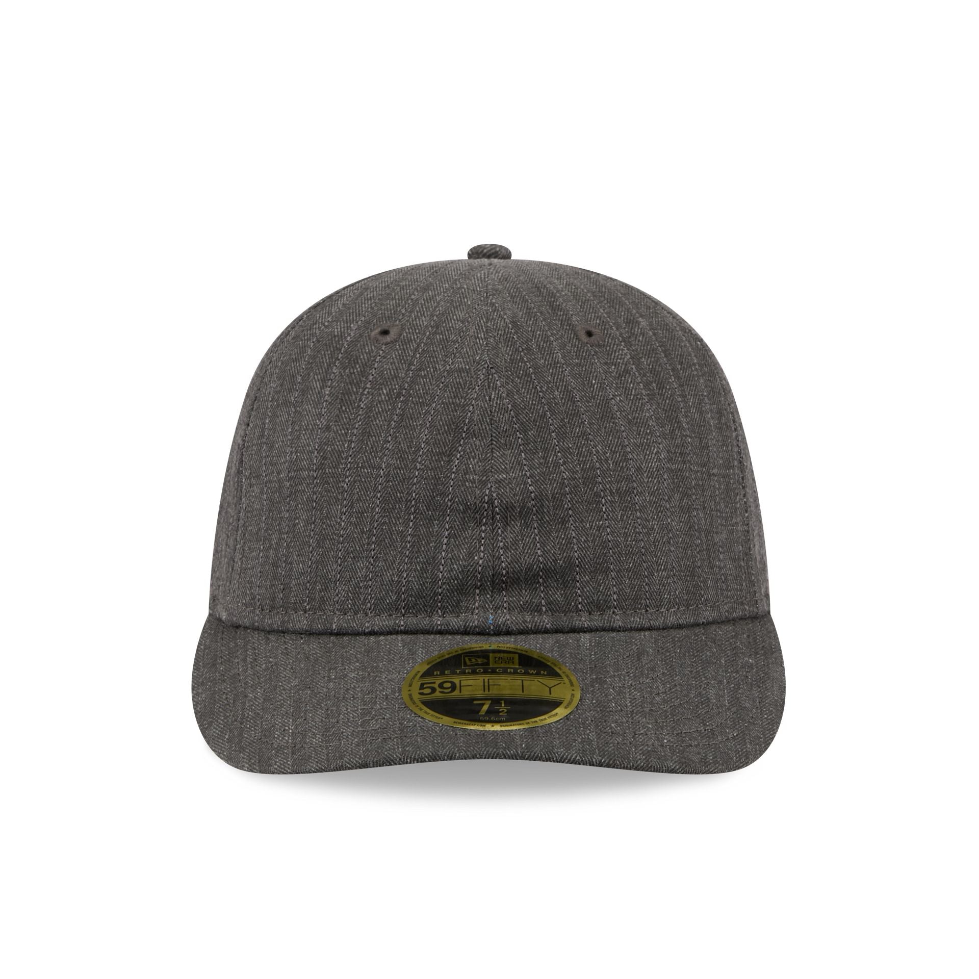 New Era Cap Herringbone Black Retro Crown 59FIFTY Fitted Hat