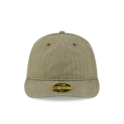 New Era Cap Herringbone New Olive Retro Crown 59FIFTY Fitted Hat