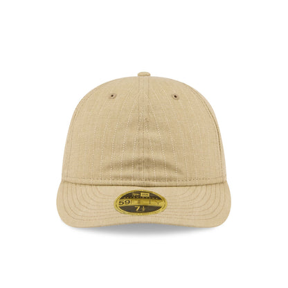 New Era Cap Herringbone Tan Retro Crown 59FIFTY Fitted Hat