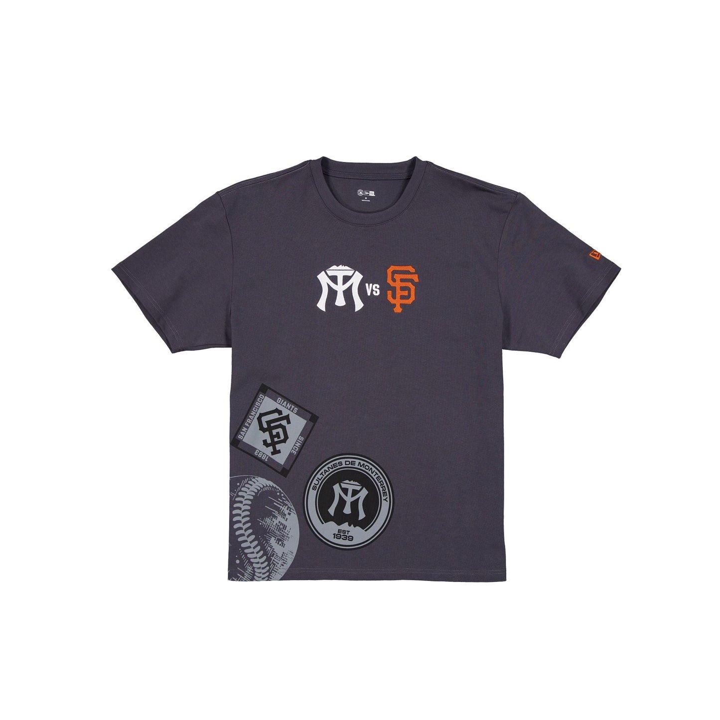 Sultanes De Monterrey vs San Francisco Giants Logos Graphite T-Shirt