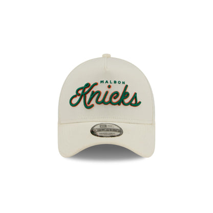 Malbon x New York Knicks Chrome Script 9FORTY A-Frame Snapback Hat
