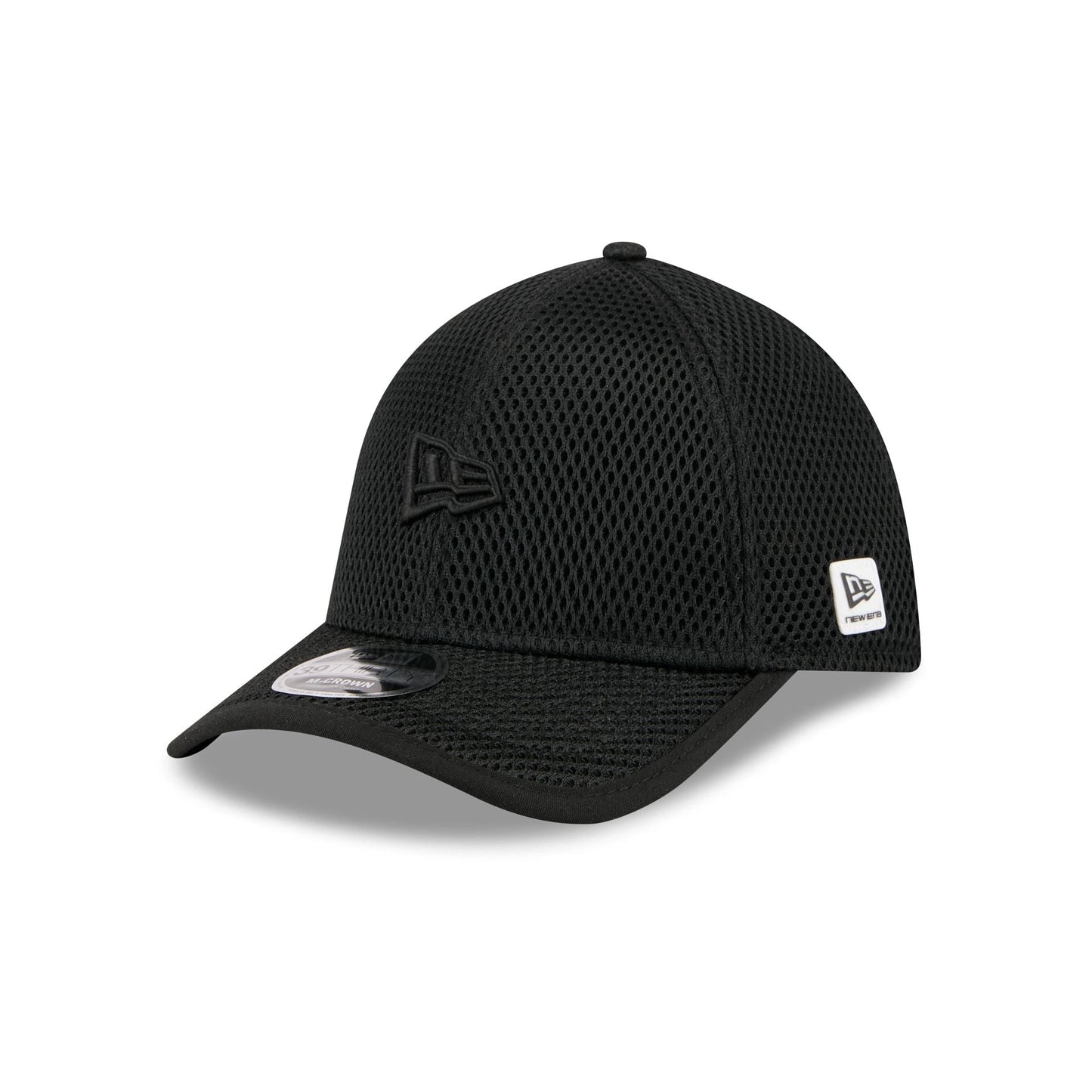 New Era Cap Black Mesh 39THIRTY M-Crown Stretch Fit Hat